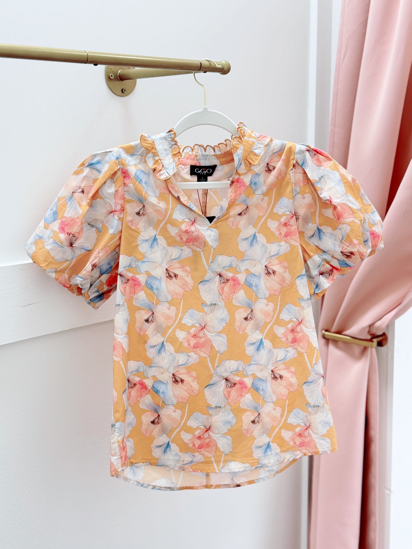 Floral Ruffle Blouse