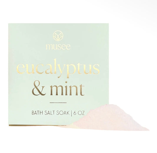 Eucalyptus & Mint Mini Bath Salt Soak, Musee