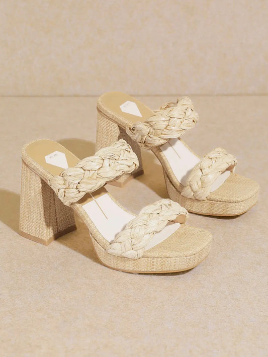 Chloe Raffia Platform Sandal