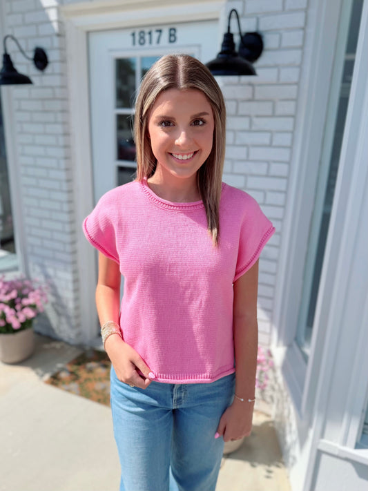 Pink Sweater Top