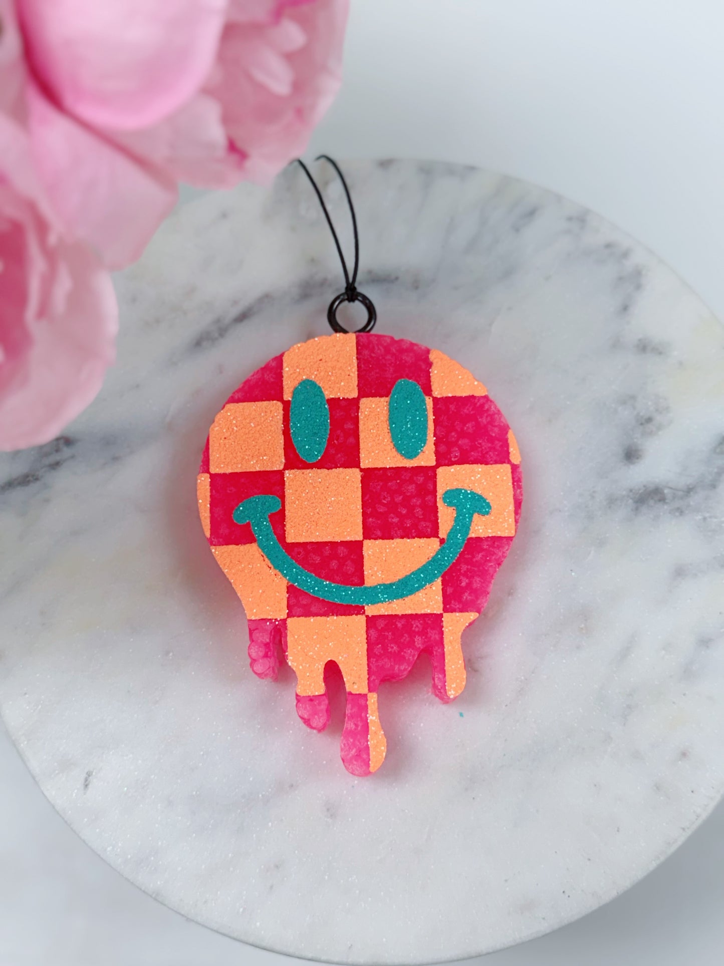 Pink/Orange Smiley Freshie, Volcano