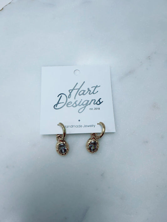 HD Hammered Glance Hoops