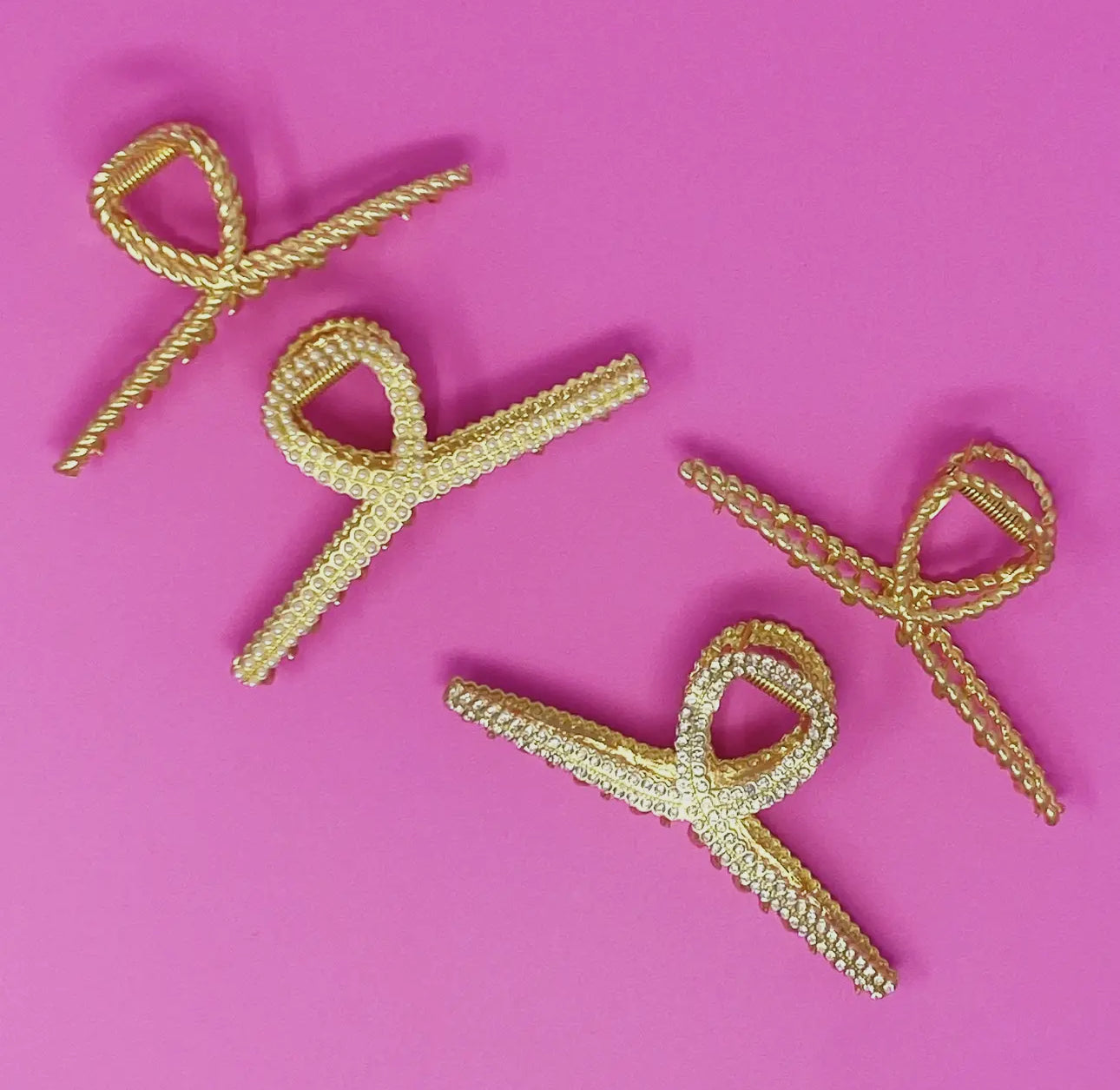 Golden Gem Hair Clips, Various