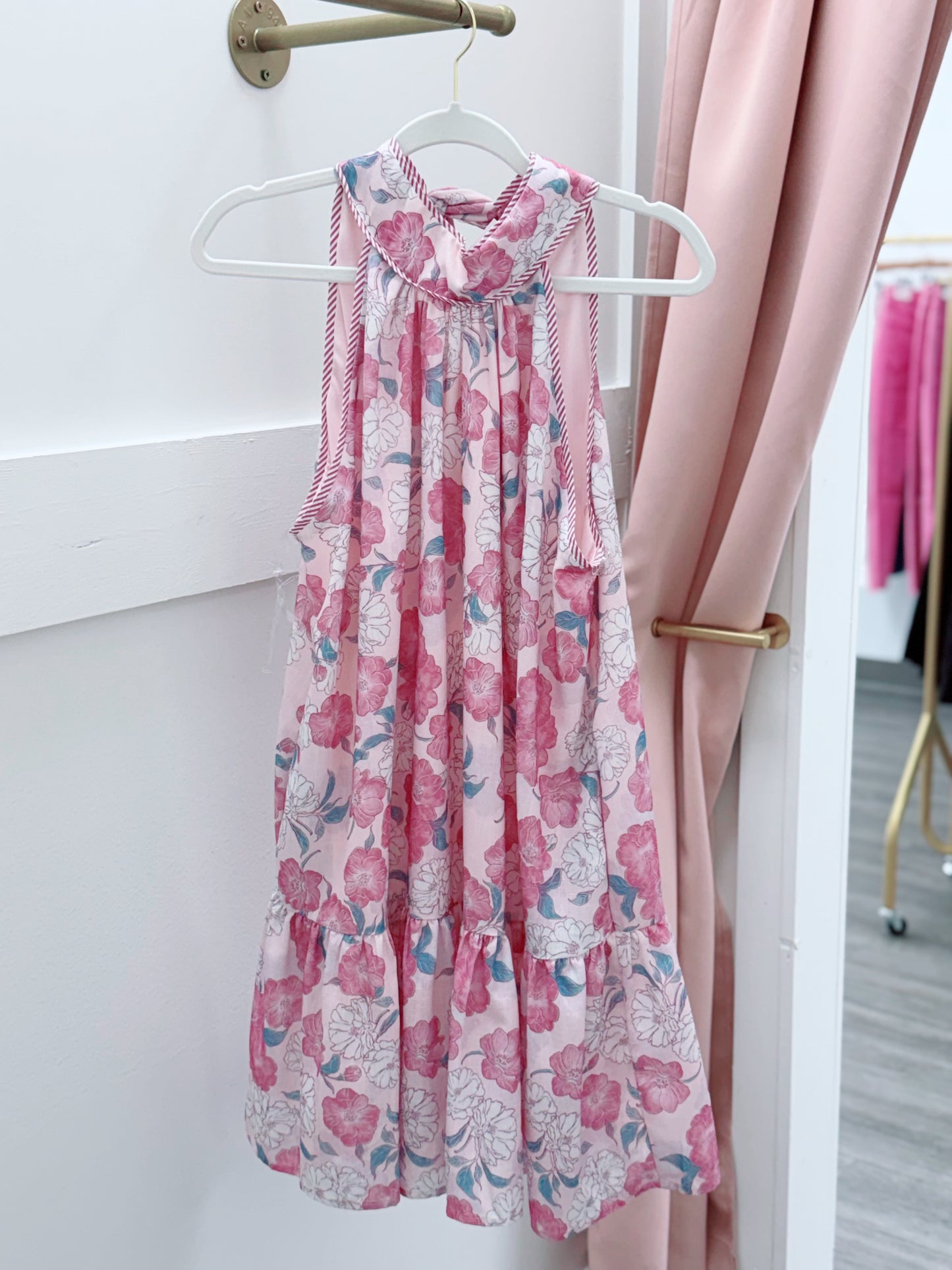 Floral Halter Tie Dress
