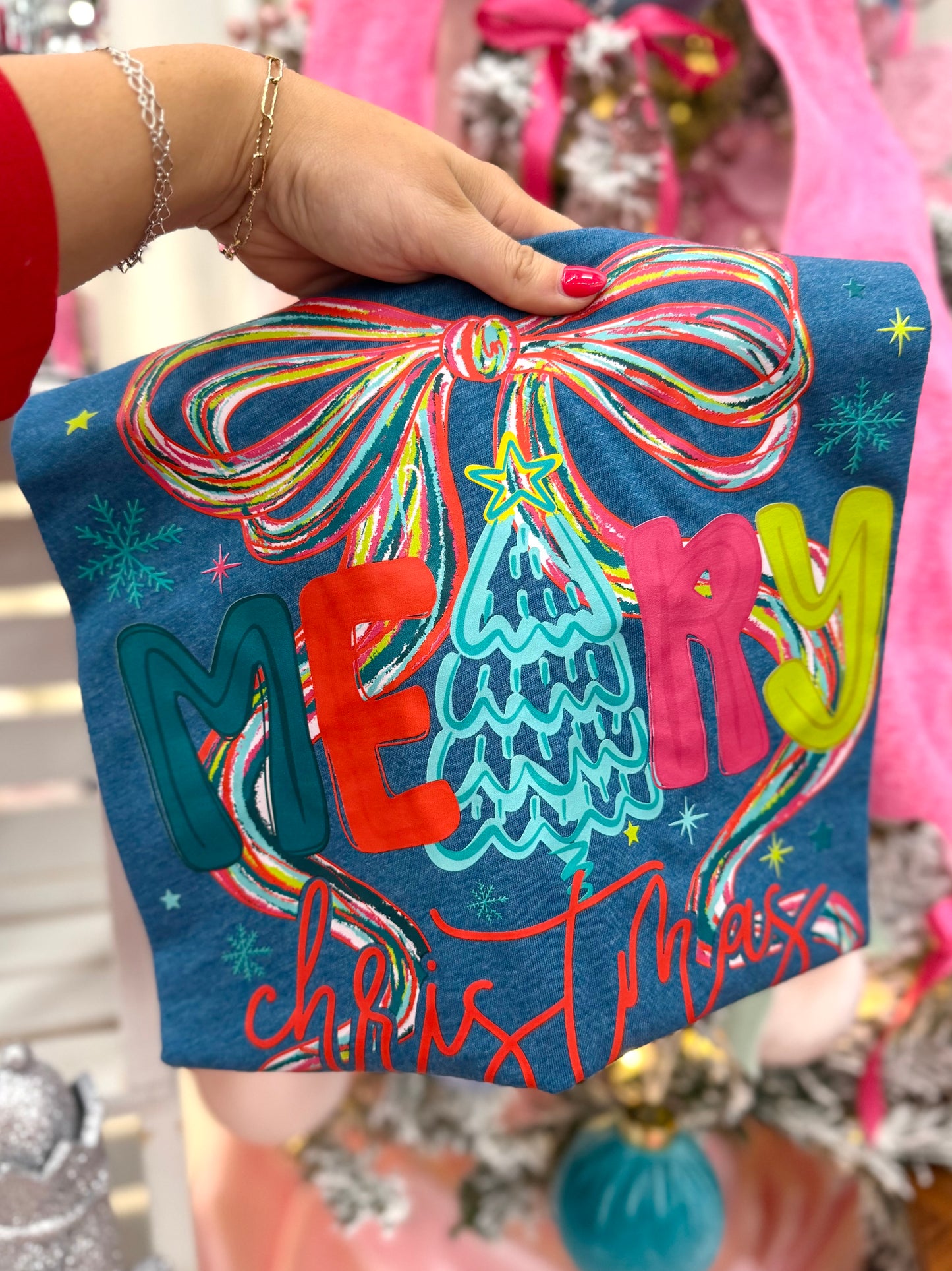 Multi Merry Christmas Tee