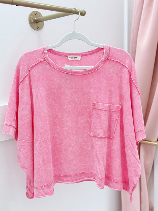 Pink Washed Top