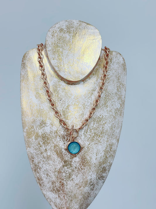 Caroline Link Necklace | Turquoise