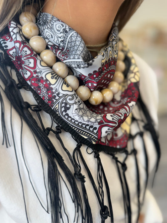 HD Fringe Scarf Necklace/Wrap