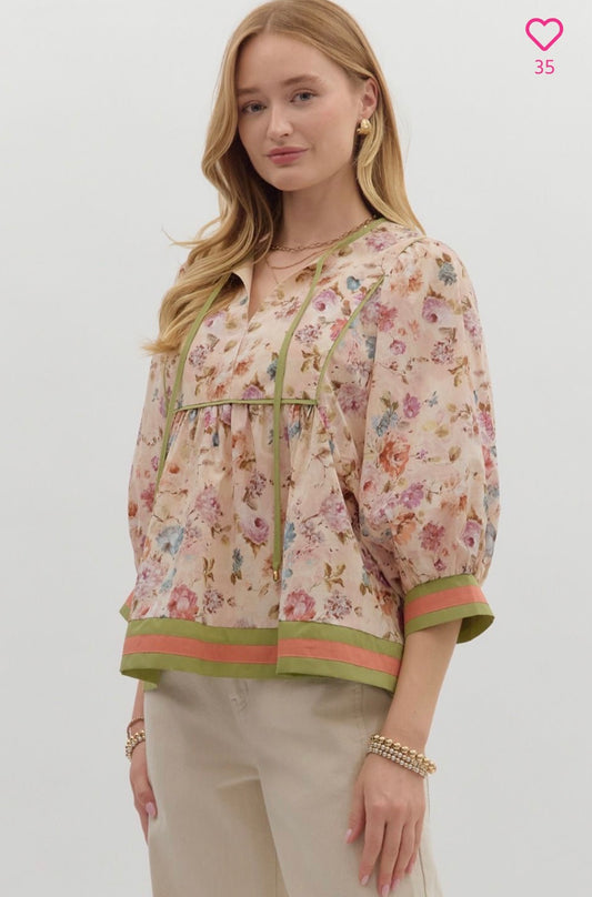 Vintage Floral Top