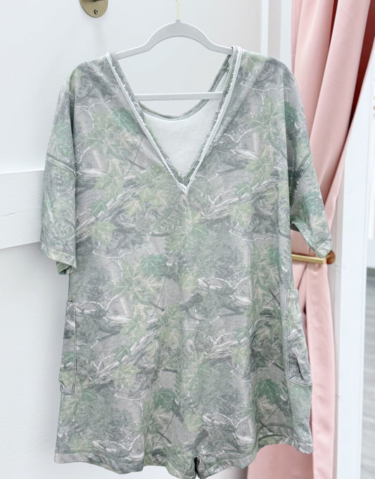 Camo Print Romper