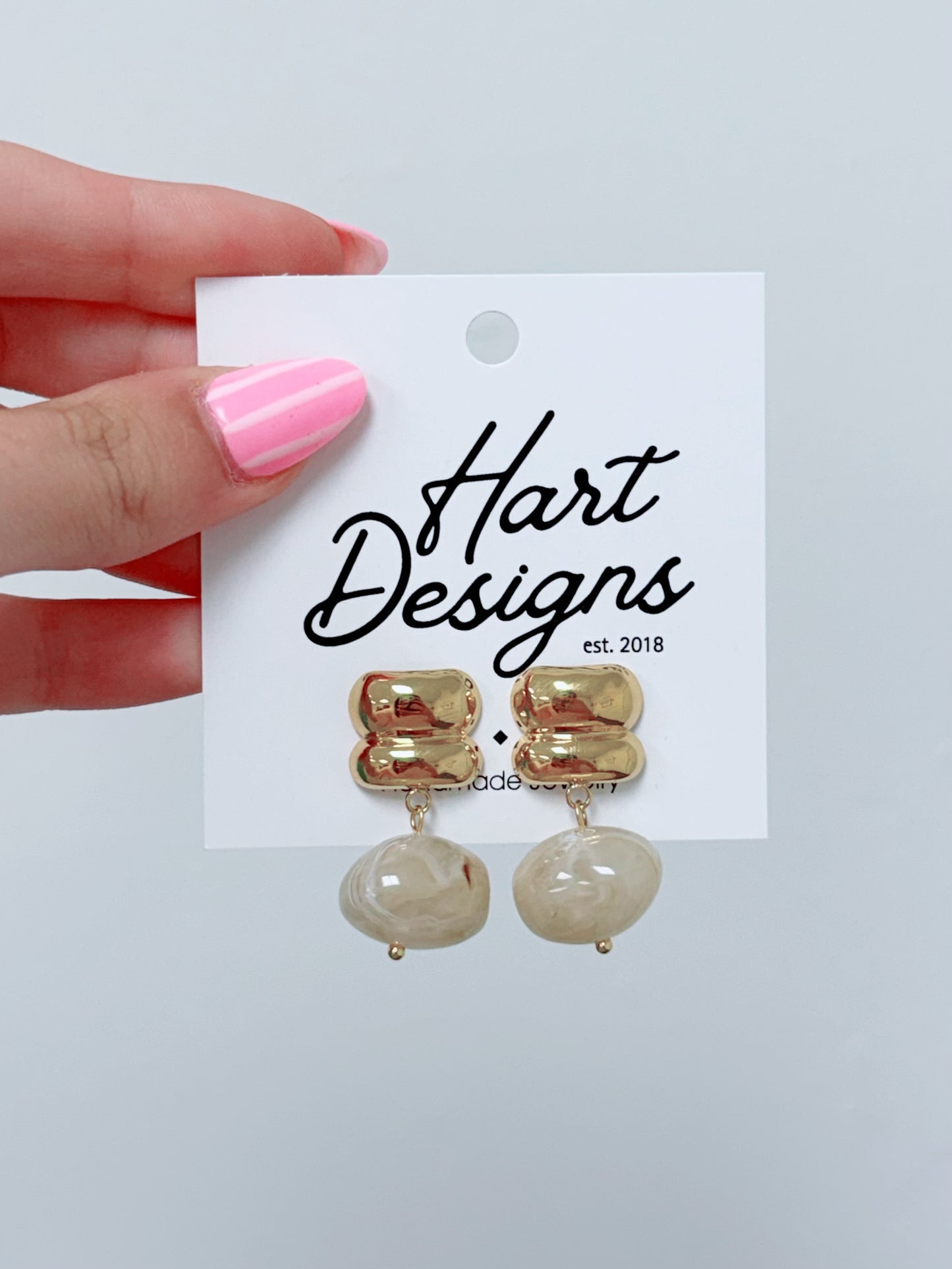 HD Marble Drop Earrings, Various