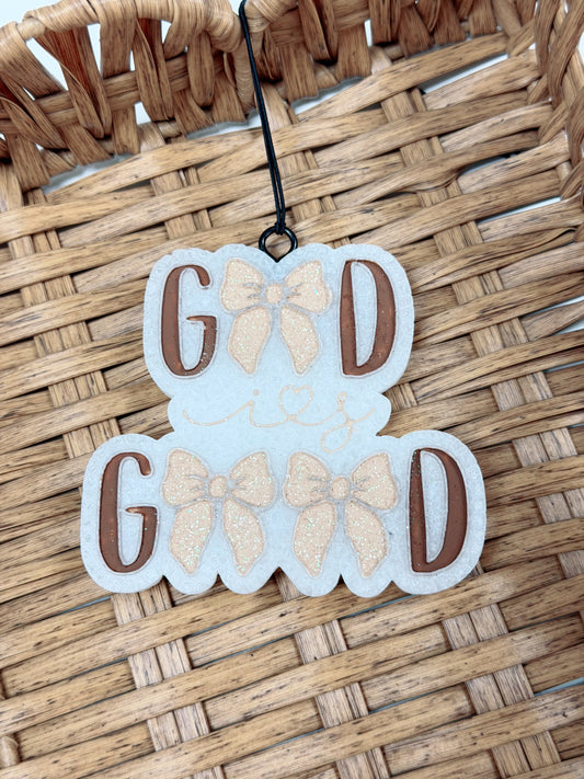 Brown/Tan Glitter God is Good Freshie, Sweet Home