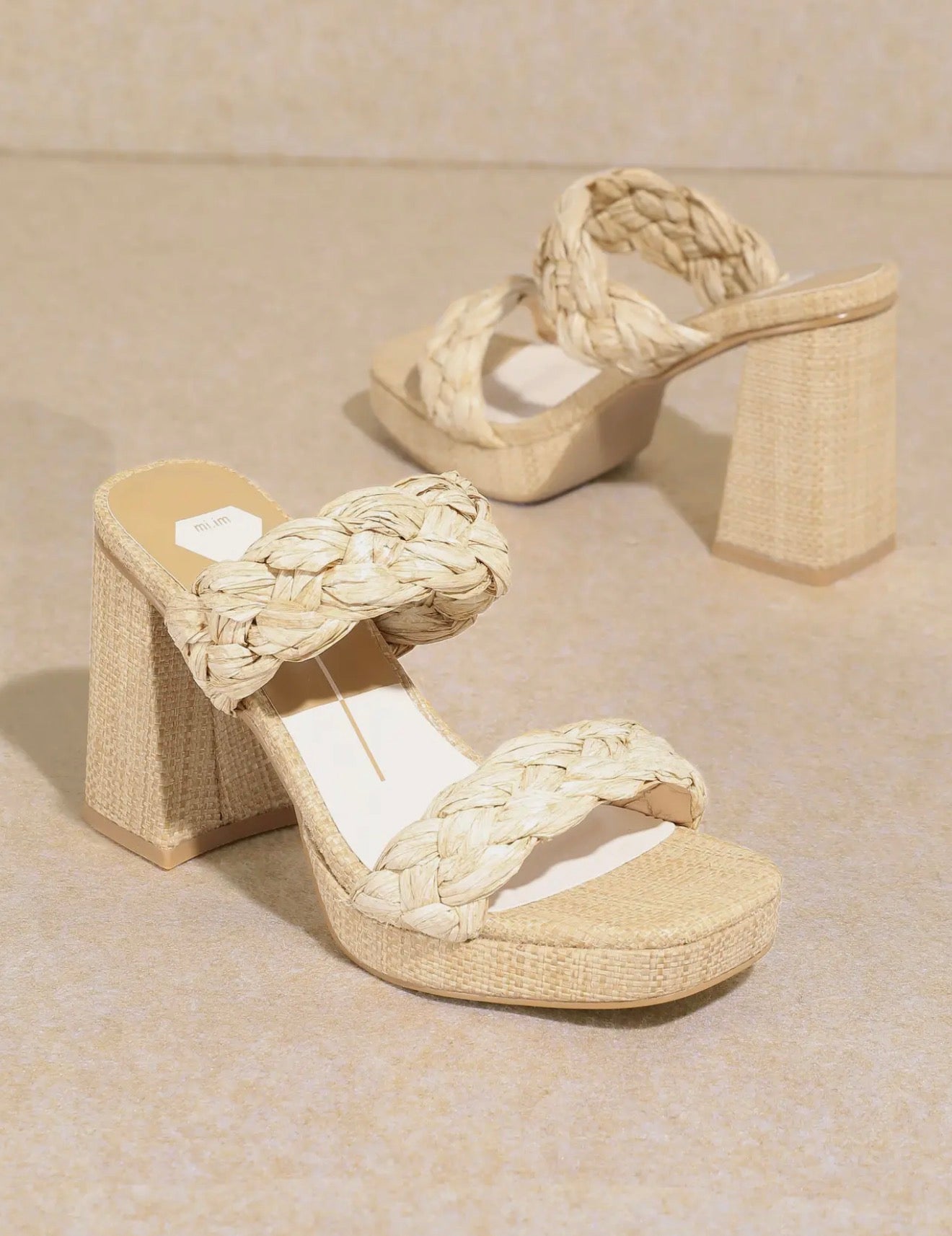 Chloe Raffia Platform Sandal