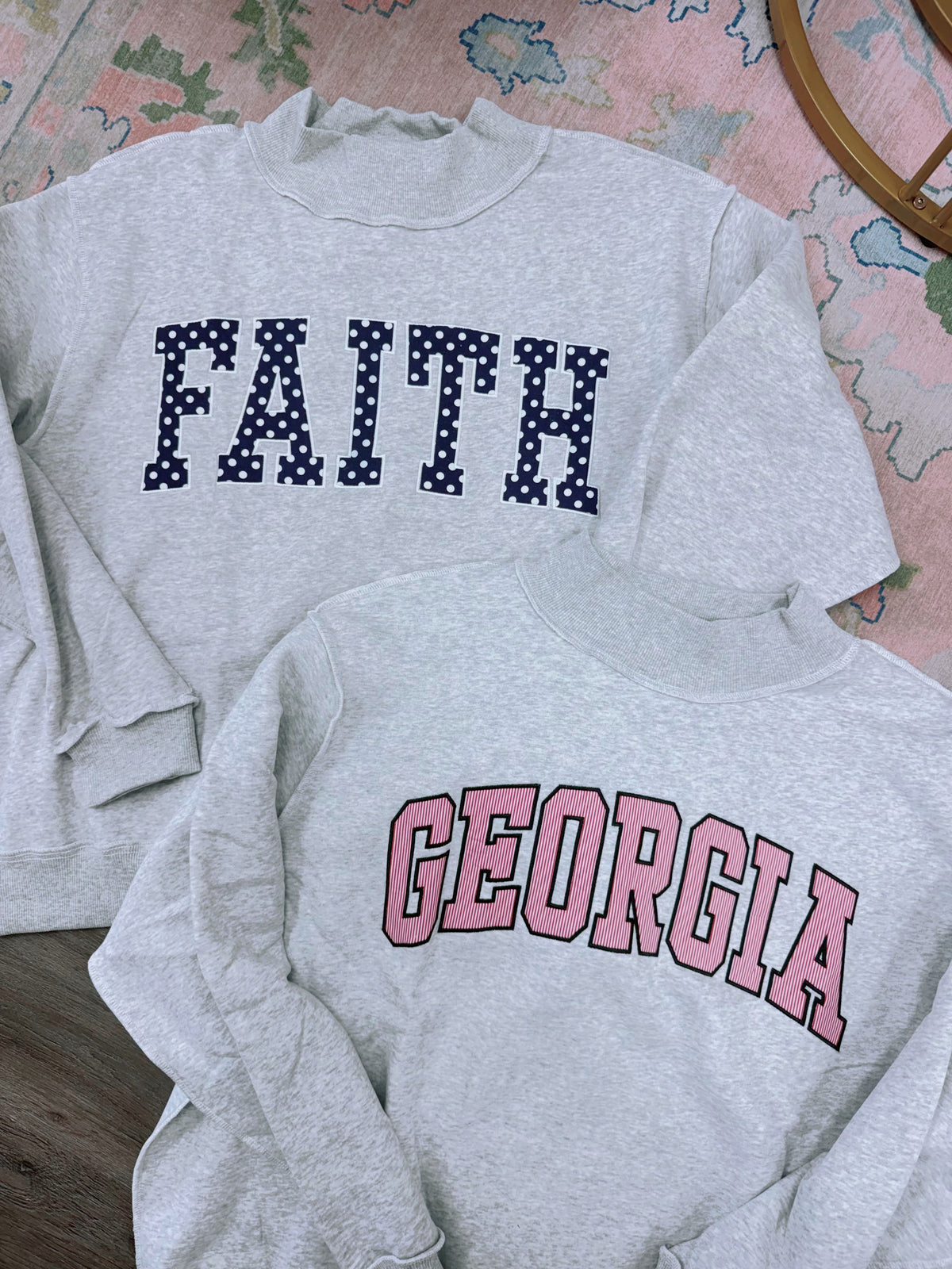 Faith Polka Dot Mock-neck, H Grey