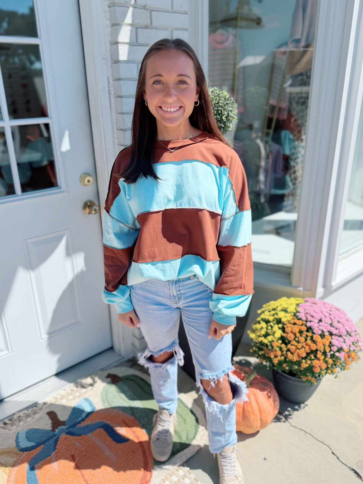 Chocolate Sky Oversized Top