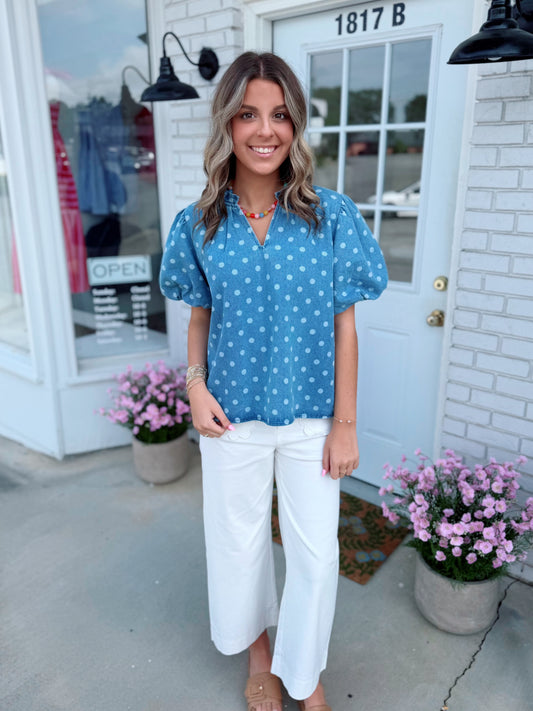 Sweet Spot Denim Top