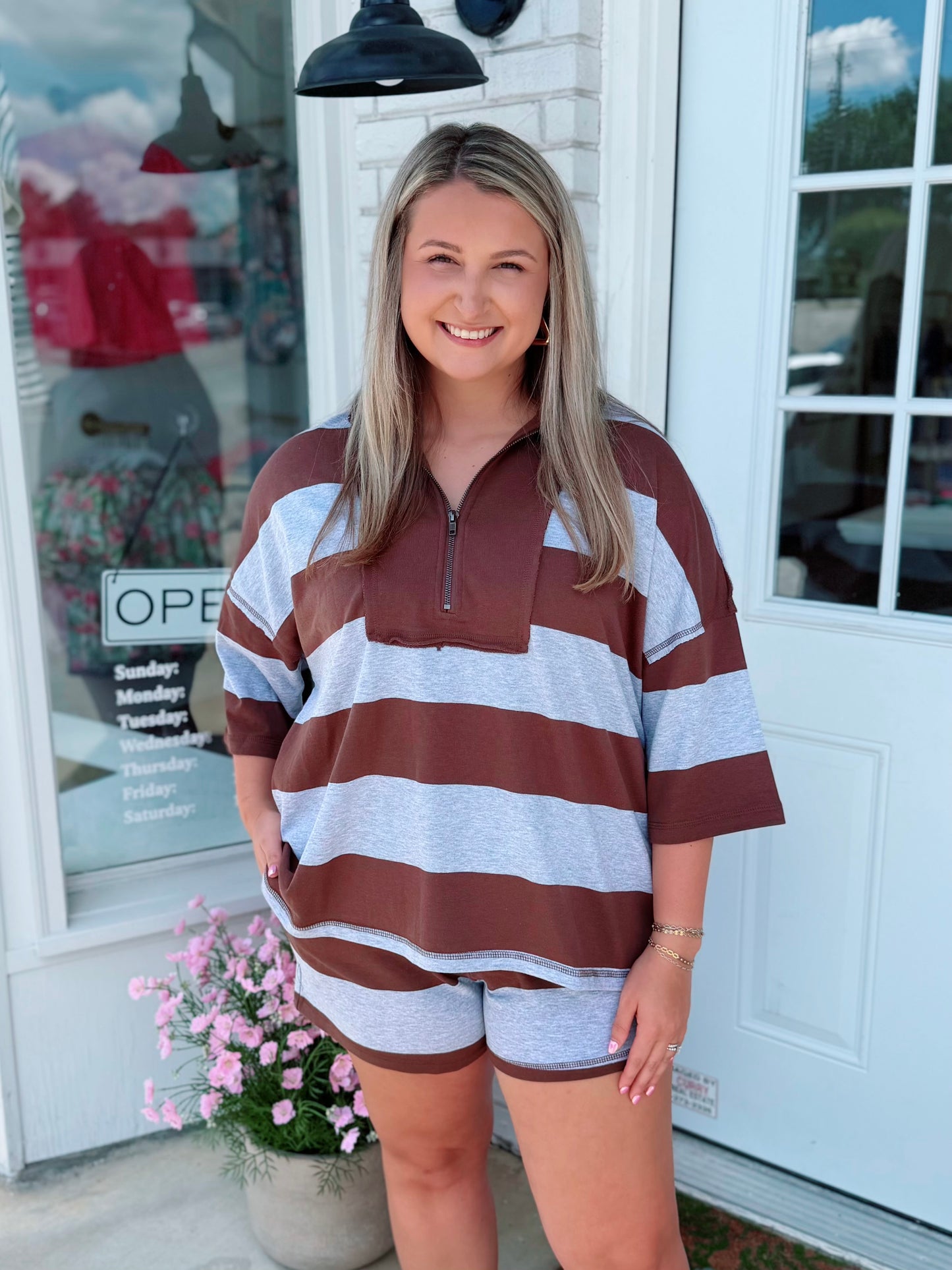 Striped Set | Brown