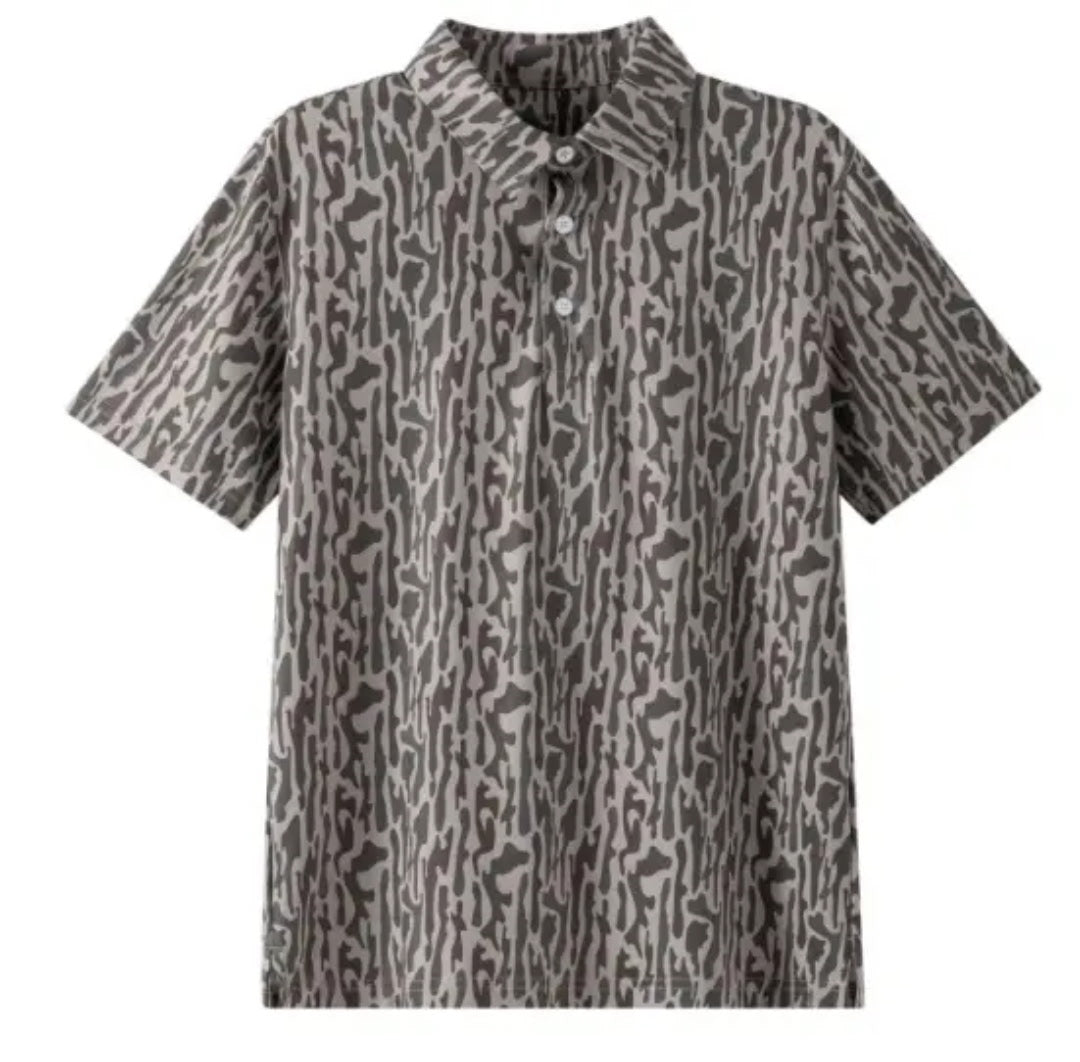 Men’s Performance Polo, Retro Bayou Camo