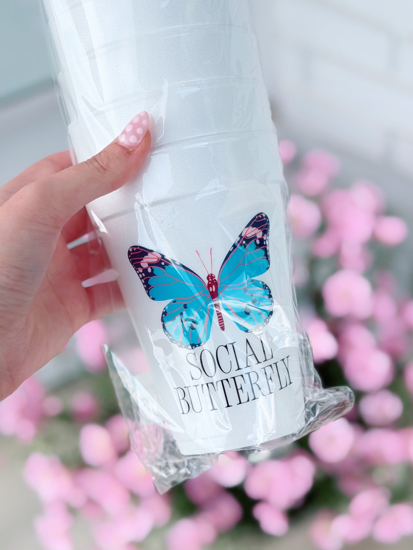 Sip in Style | Blue Social Butterfly