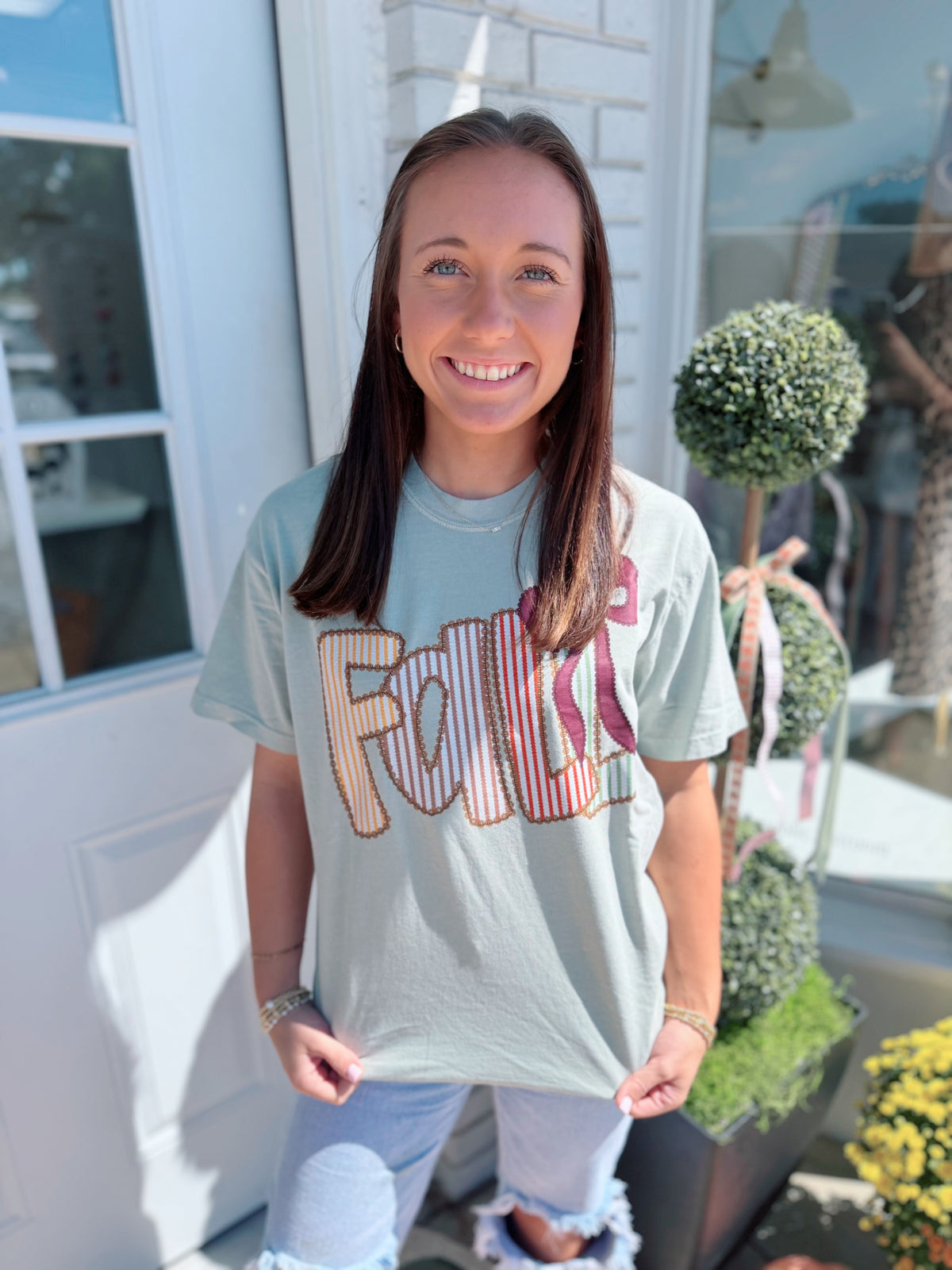 Seersucker Fall Tee