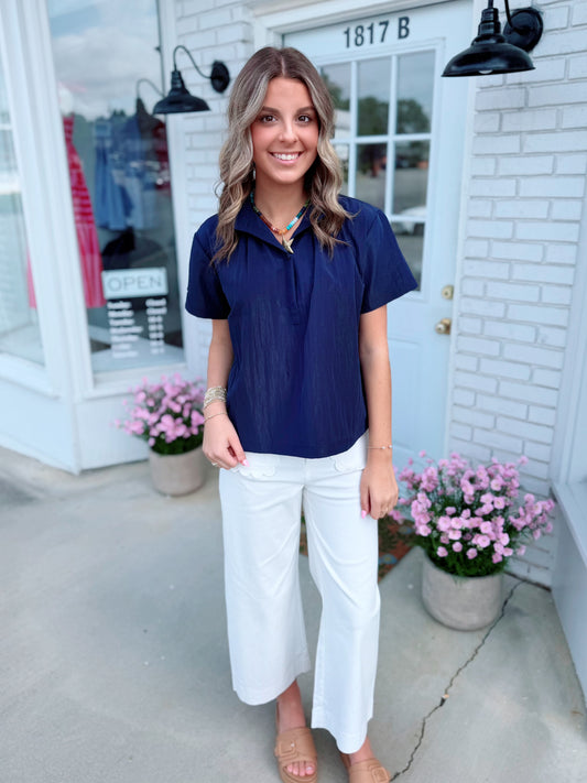Simplest Staple Top - Navy