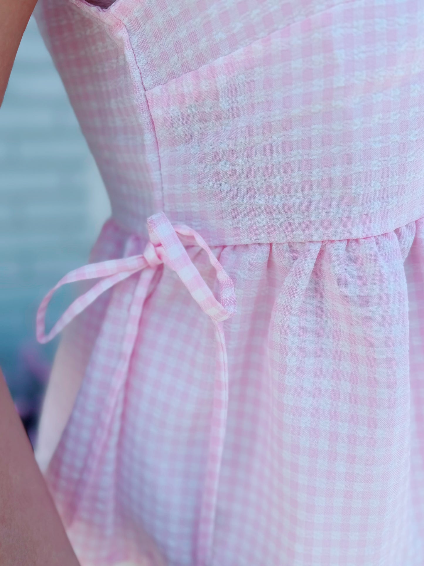 Pink Gingham Tank