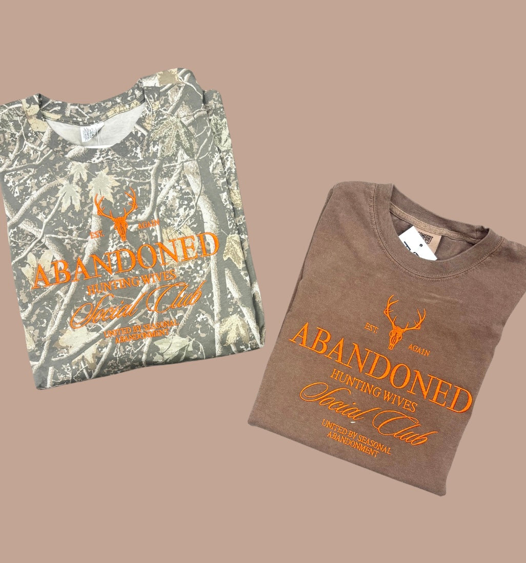 Camo Abandoned Hunting Wives Tee