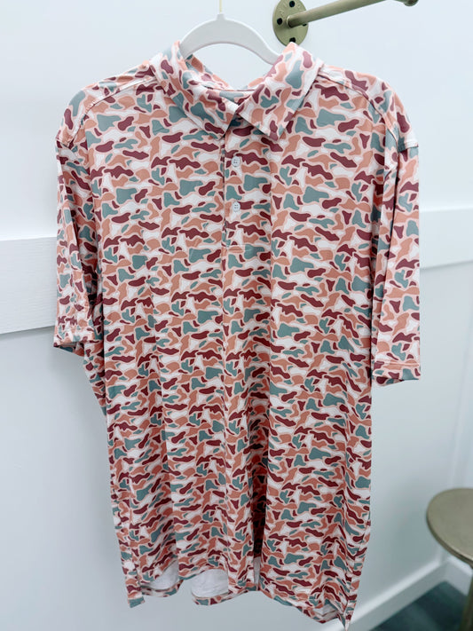 Collared Men’s Top | Camo