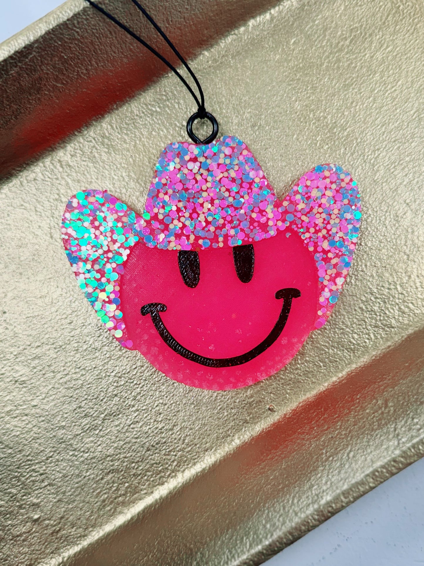Pink Cowboy Freshie, Black Ice