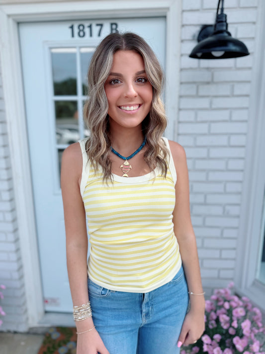 Banana Reversible Striped Tank