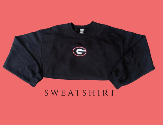 Black Embroidered βGβ Sweatshirt