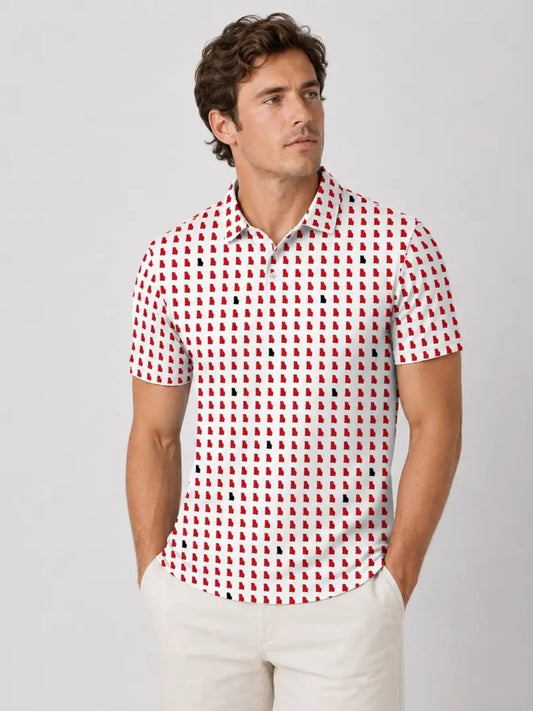 Men’s Performance Polo, Georgia Print