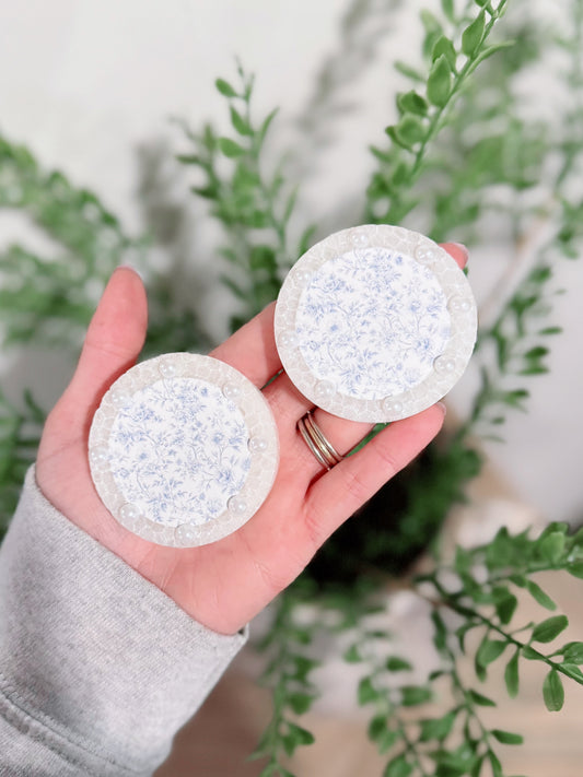 Blue White + Pearls Vent Freshies