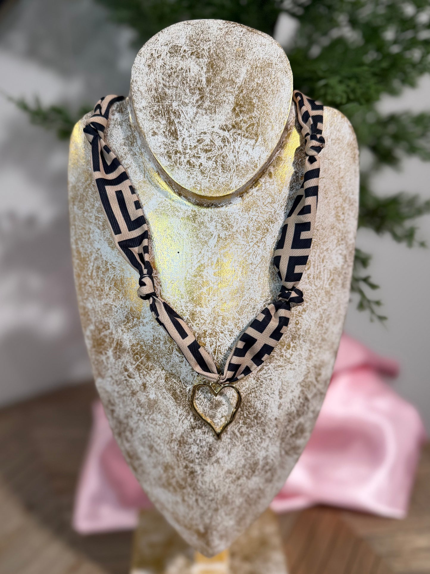 Heart Scarf Necklace
