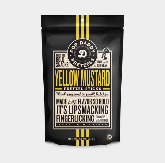 Yellow Mustard Pop Daddy Pretzels