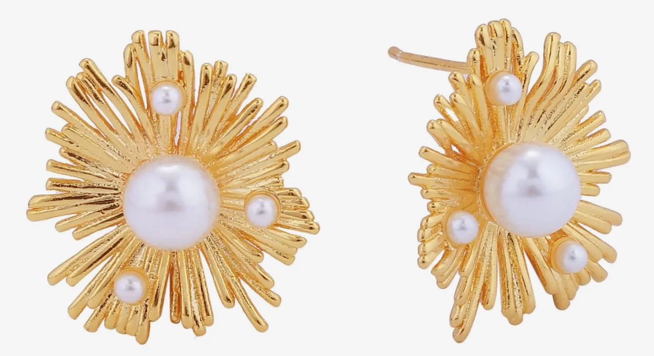 Dropper Pearl Post Earrings