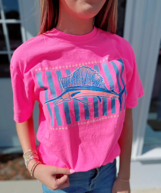 Neon Summer Sailfish Tee