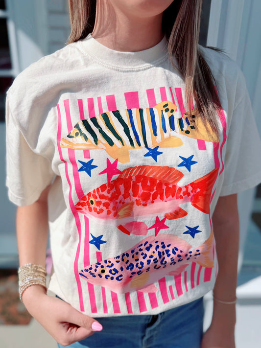 Preppy Fish Tee | Ivory