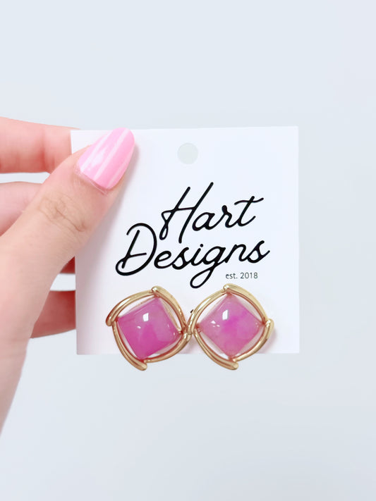 HD Purple Outline Earrings