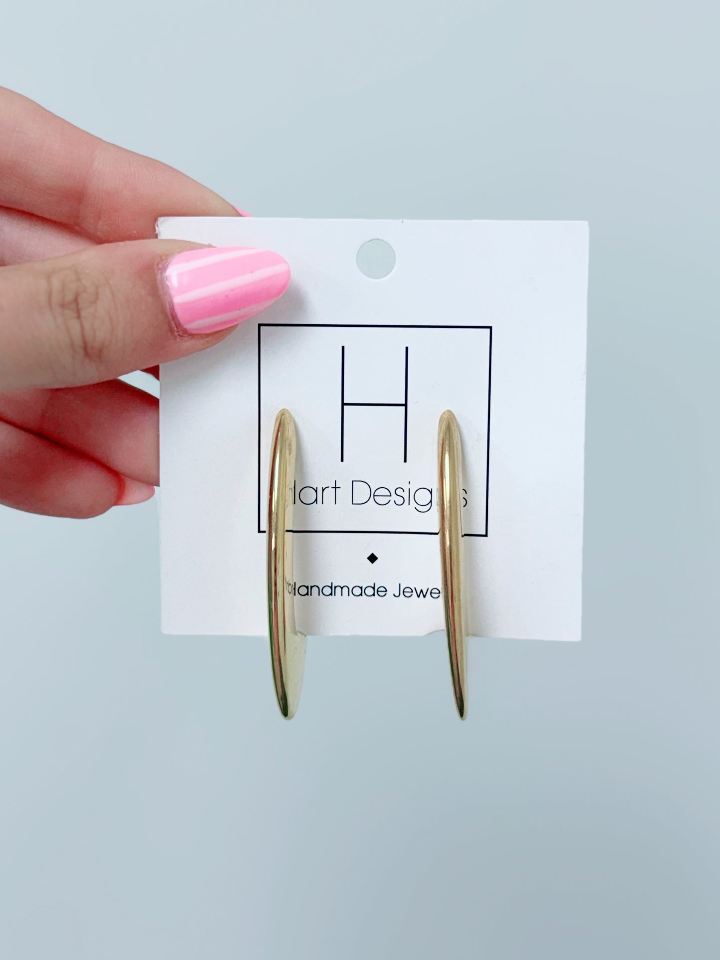 HD Oval Gold Hoops