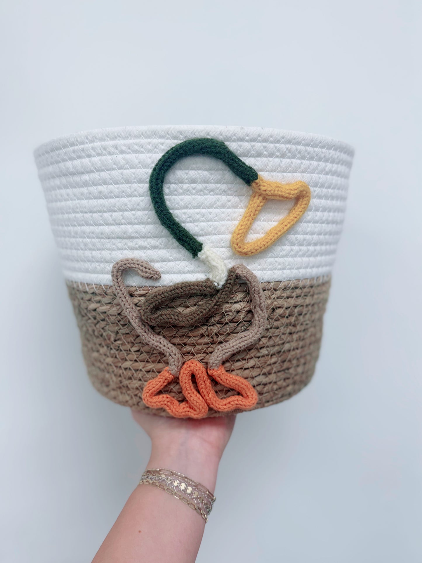 Tall Two-toned Duck Basket