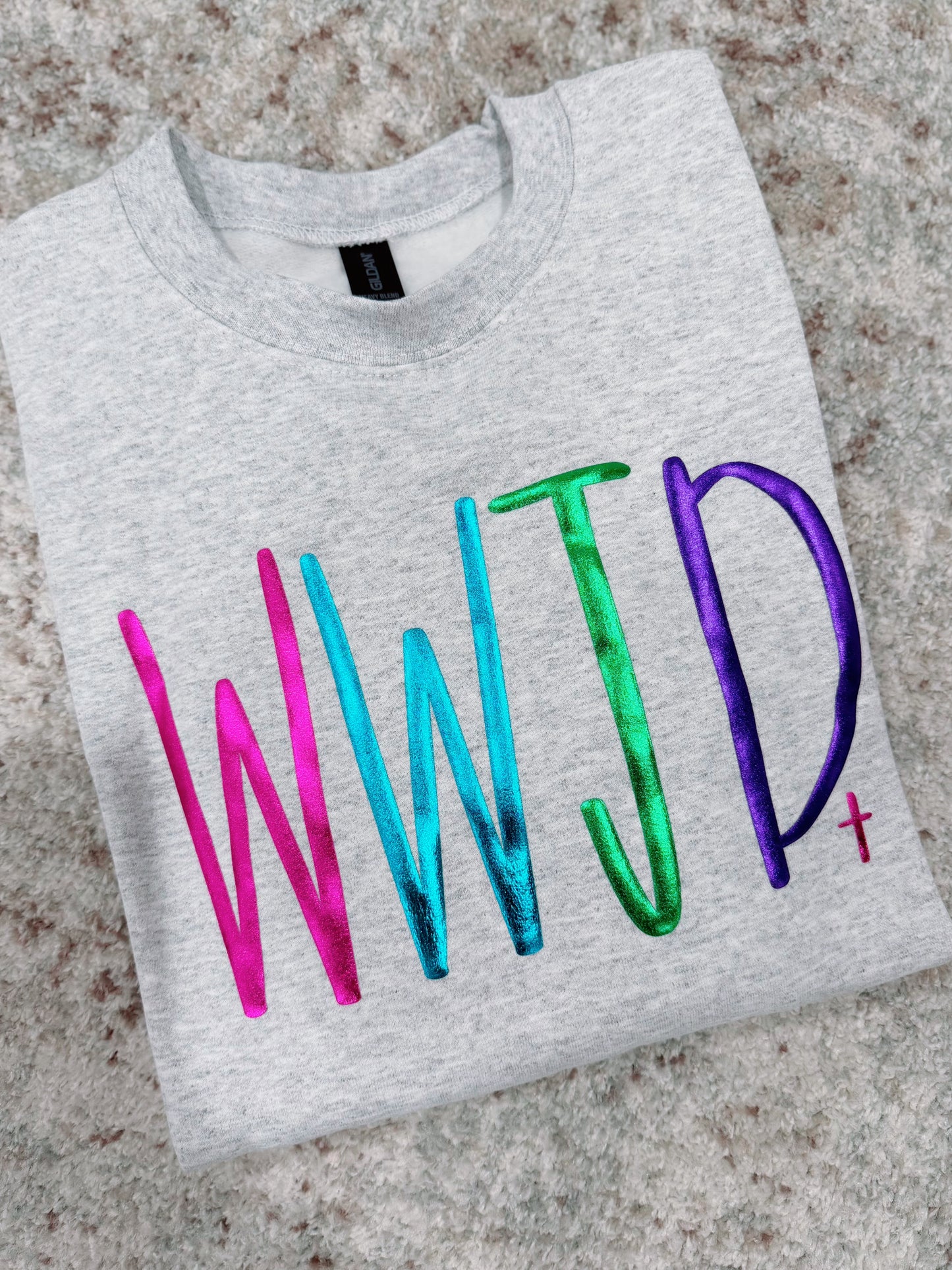 WWJD Metallic Sweatshirt