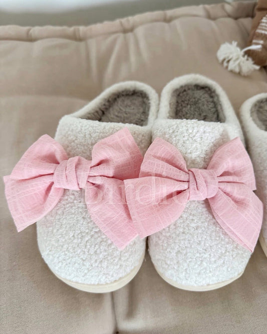 Pink Bow Slippers