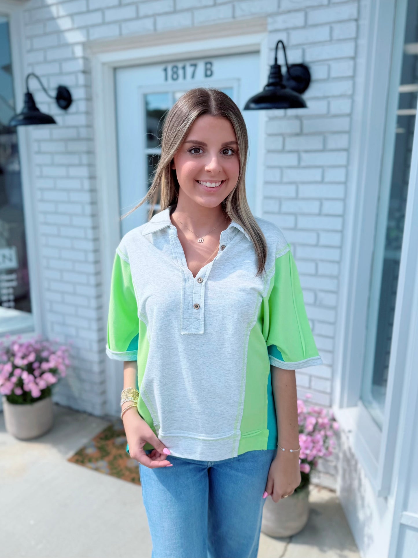 Neon Dolman Top