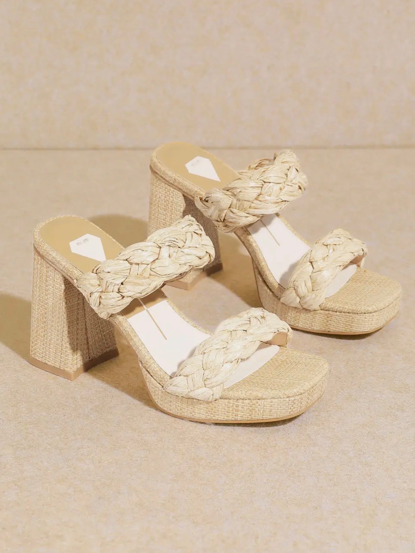 Chloe Raffia Platform Sandal