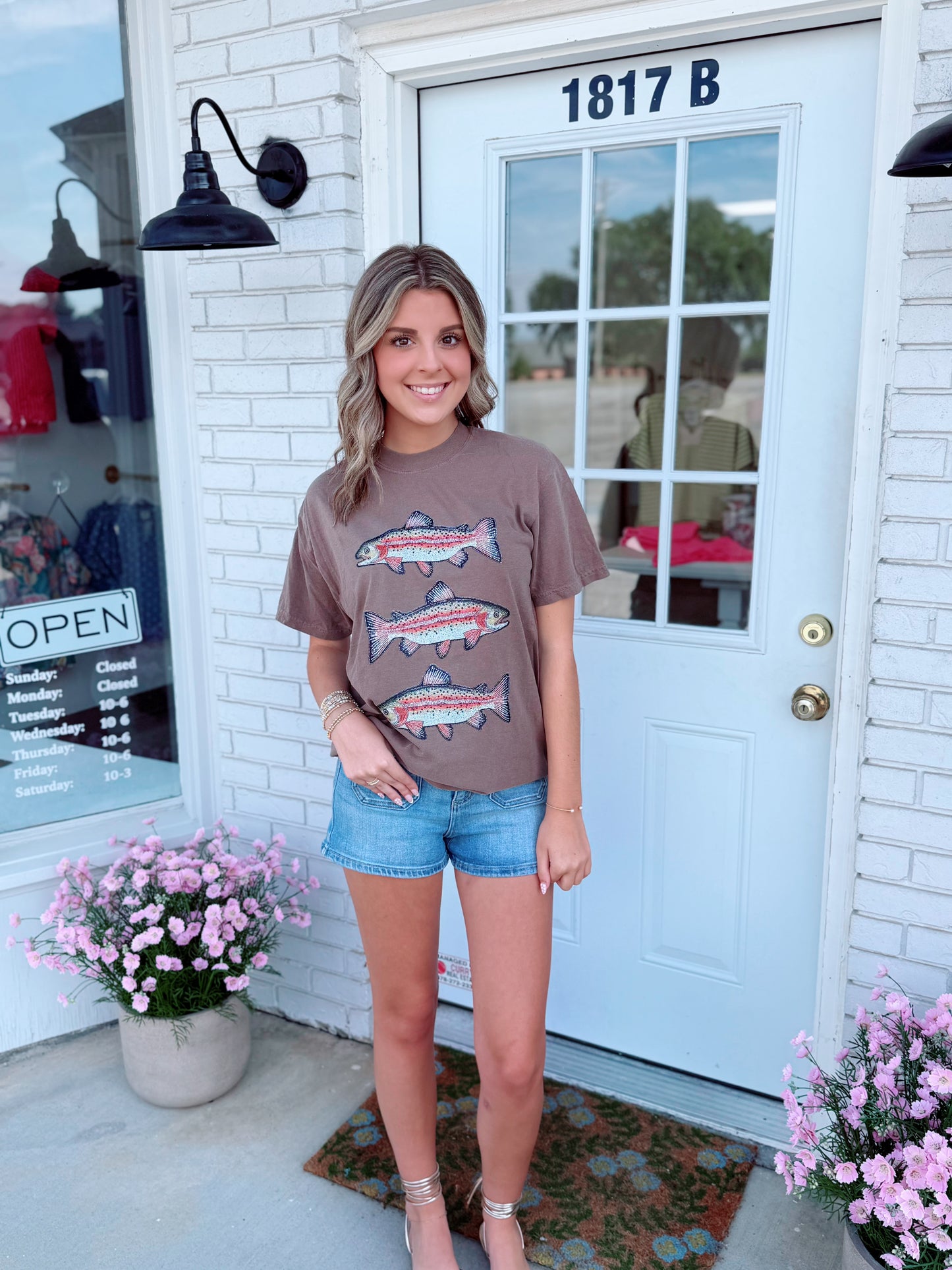 Faux Rhinestone Fish Tee