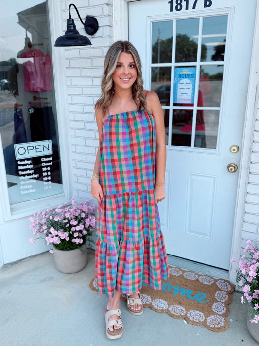 The Bellamy Plaid Maxi Dress