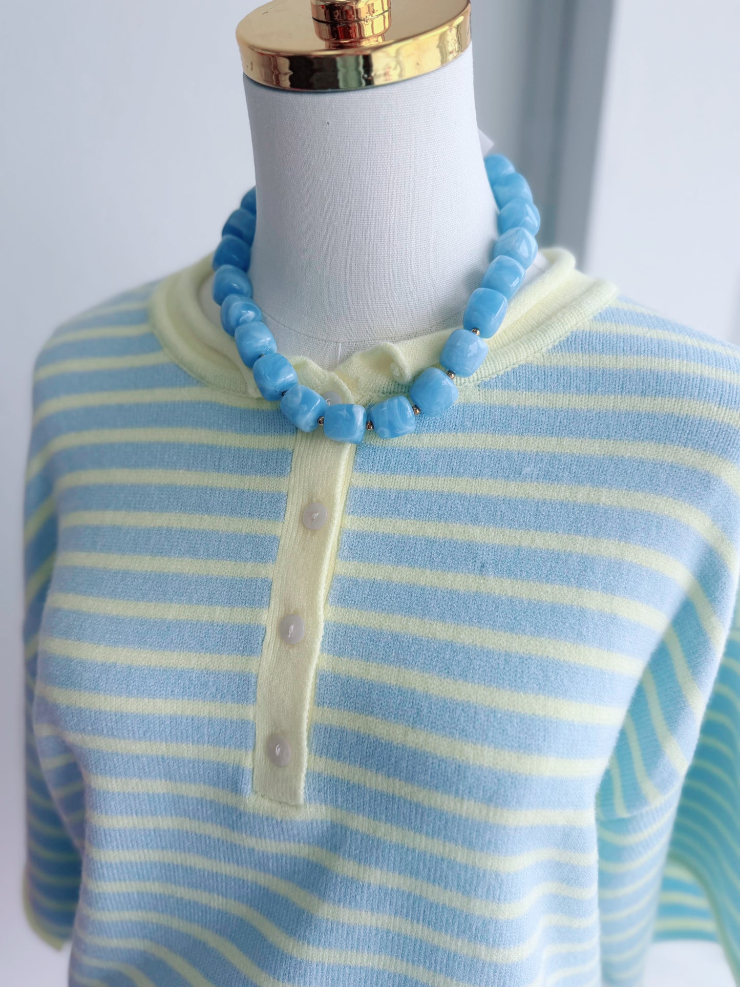 Lemon Drop Stripe Top🤍 1 medium left