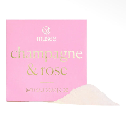 Champagne & Rose Mini Bath Salt Soak, Musee