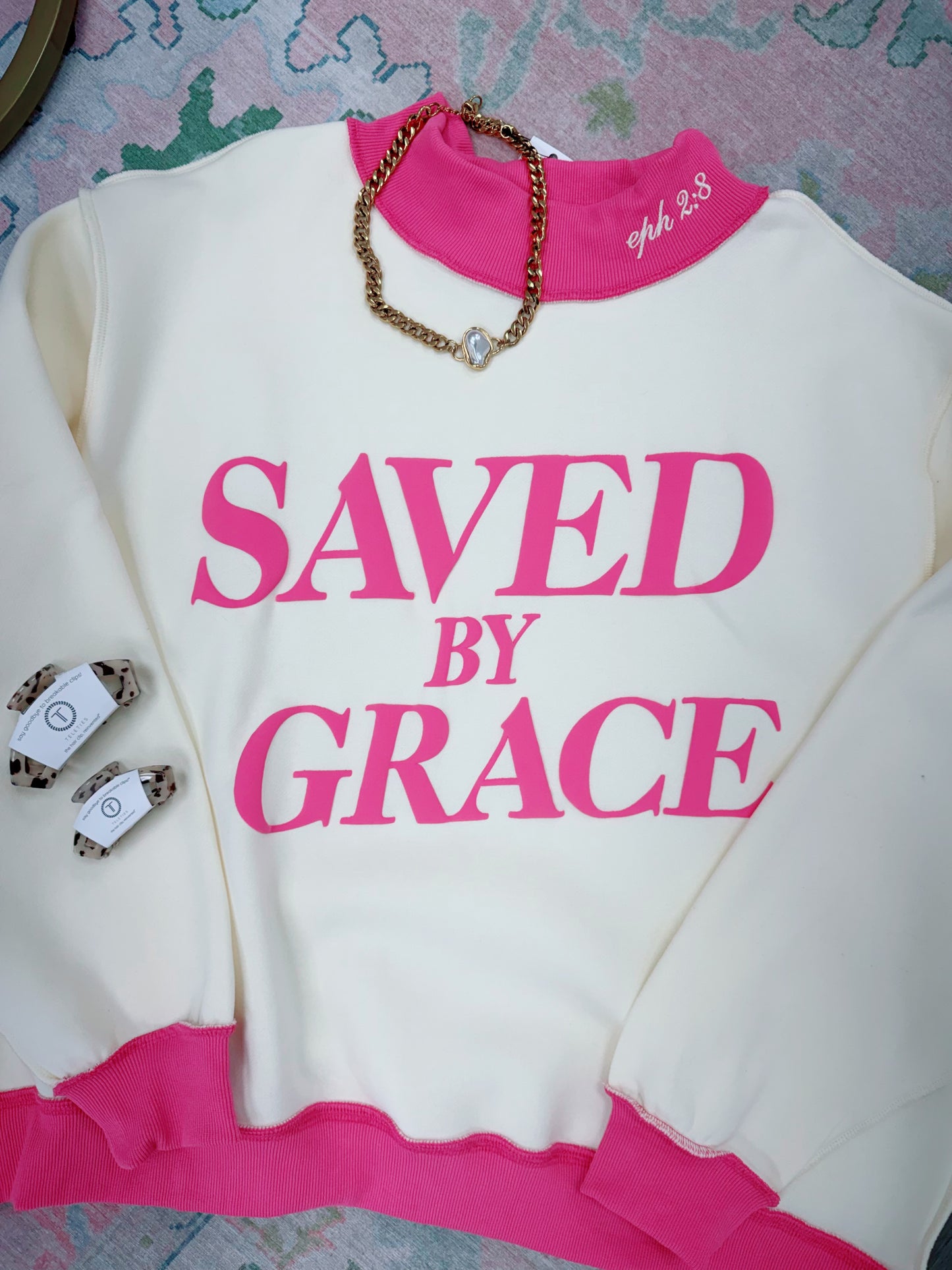 Saved by Grace Mock-Neck Sweatshirt